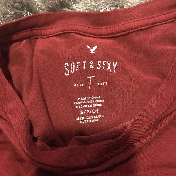Soft & Sexy Brick Red Tee from American Eagle! - Picture 2 of 2